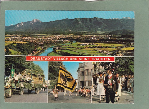AK Draustadt Villach und seine Trachten. Bilder vom Villacher Kirchtag.