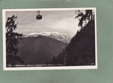 AK Villach-Kanzelbahn. Blick auf Villacher Alpe (Dobratsch).