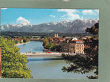AK Villach. Draubrücke mit Mittagskogel.