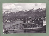 AK Villach Draubrücke mit Mittagskogel.