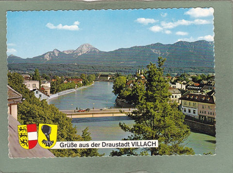AK Grüße aus der Draustadt Villach.