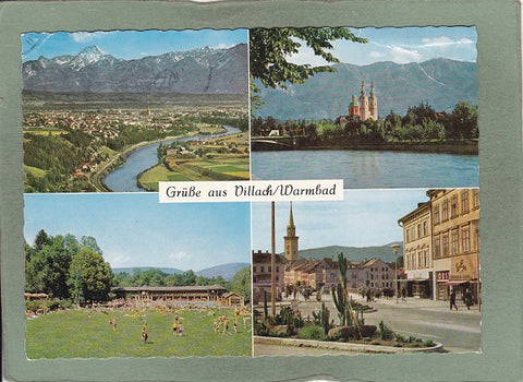 AK Grüße aus Villach / Warmbad.