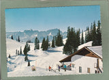 AK Wintersportgebiet Villacher Alpe Talstation des Höhenraain-Sesselliftes gegen die Julischen Alpen.