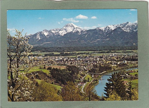 AK Draustadt Villach mit Mittagskogel.