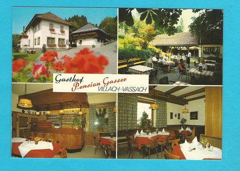 AK Villach. Gasthof Pension Gasser. G. Aichner. Vassacher Str. 63.