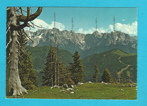 AK Aussichtsberg Villacher Alpe. Blick auf das Wandergebiet der Dreiländerecke.
