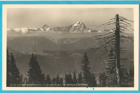 AK Blick von der Villacheralpe (Dobratsch) auf den Mangart. (1940)