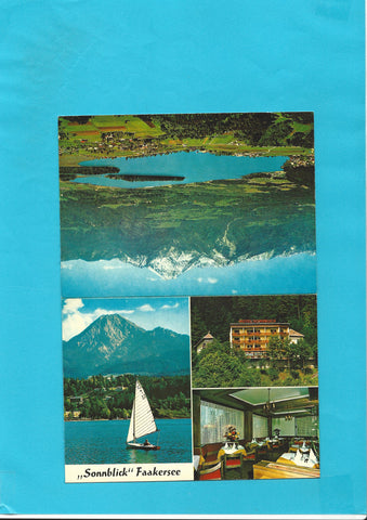 Doppel-AK Drobollach/Faakersee. Hotel Restaurant Sonnblick. Neu-Egg.