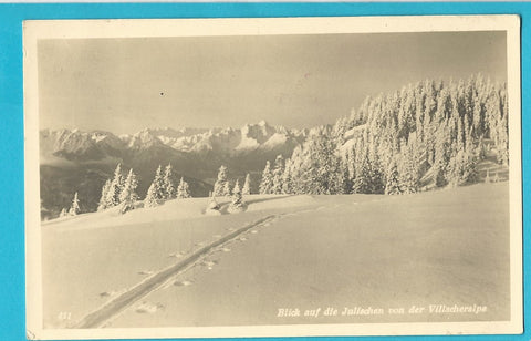 AK Blick auf die Julischen von der Villacheralpe.