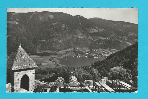 AK Burgruine Landskron. Blick auf Annenheim und Kanzelbahn.