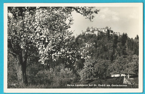 AK Ruine Landskron bei St. Andrä am Ossiachersee.