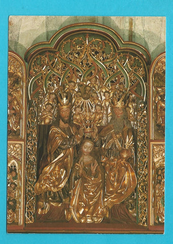 AK Maria Gail. Mittelstück des spätgotischen Flügelaltares in der Pfarr- und Wallfahrtskirche.