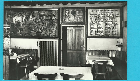 AK Maria Gail. Gasthof Moser. Holzrelief, darstellend: Beginn des Kärntner Freiheitskampfes 18. November 1918.