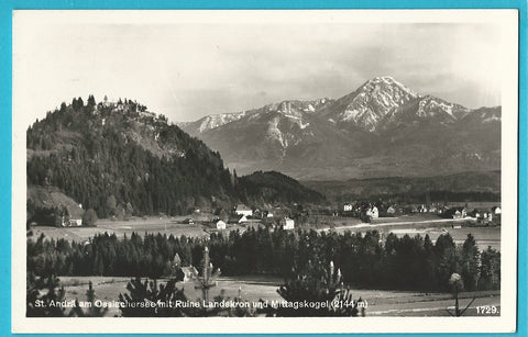 AK St. Andrä am Ossiachersee mit Ruine Landskron.