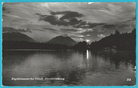 AK Magdalenensee bei Villach. Abendstimmung.
