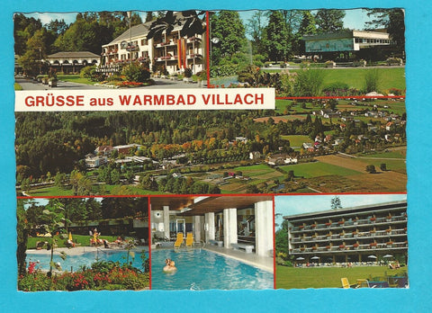 AK Grüsse aus Warmbad Villach.