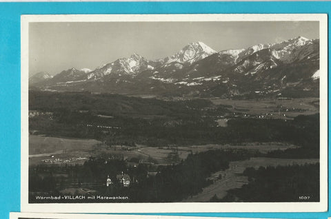 AK Warmbad - Villach mit Karawanken. (1931)