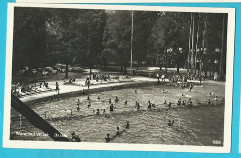 AK Warmbad Villach. Bassin. (1932)