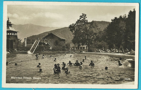 AK Warmbad Villach. Bassin. (1930)