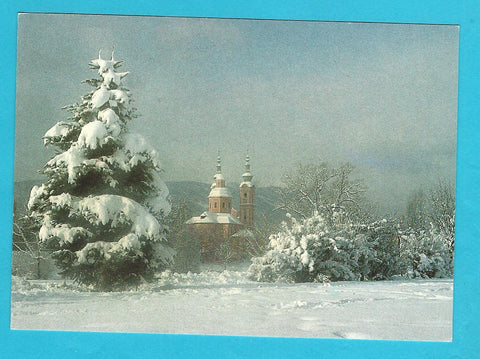AK Winter in Kärnten. Villach. Heiligenkreuzkirche in Perau.