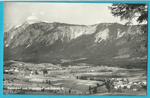 AK Radendorf und Riegersdorf mit Dobratsch.