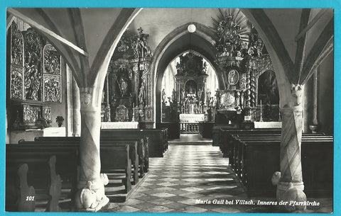 AK Maria Gail bei Villach. Inneres der Pfarrkirche.