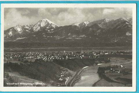 AK Villach mit Mittagskogel. (1941)