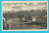AK Villach mit Karawanken. (1925)
