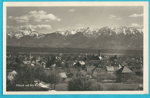 AK Villach mit den Karawanken.