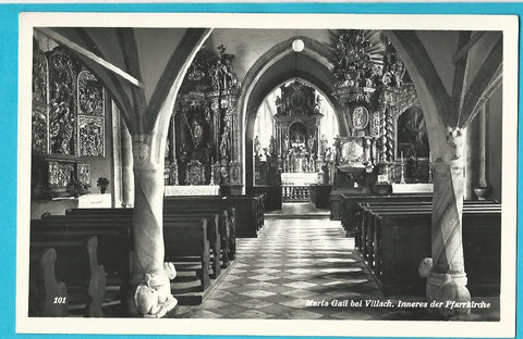 AK Maria Gail bei Villach. Inneres der Pfarrkirche.
