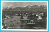 AK Villach. Draubrücke mit Mittagskogel. (1940)