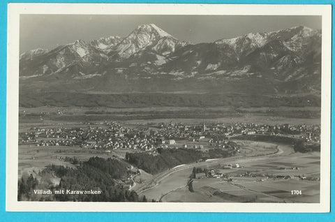 AK Villach mit Karawanken. (1933)