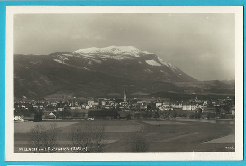AK Villach mit Dobratsch. (1937)