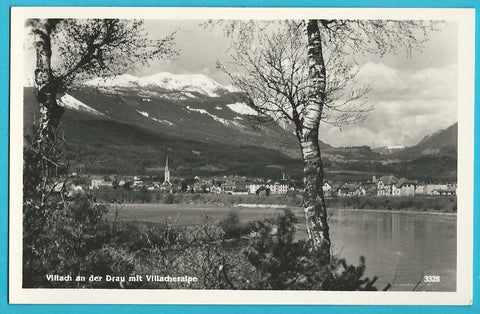 AK Villach an der Drau mit Villacheralpe.