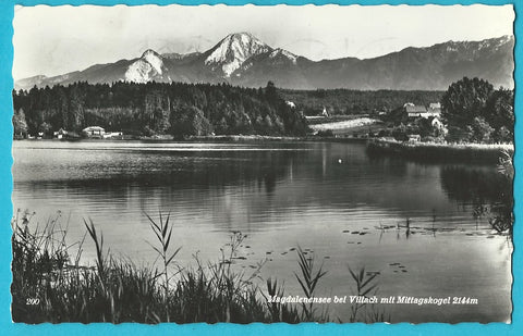 AK Magdalenensee bei Villach mit Mittagskogel.