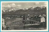 AK Villach, Draubrücke mit Mittagskogel. (1938)