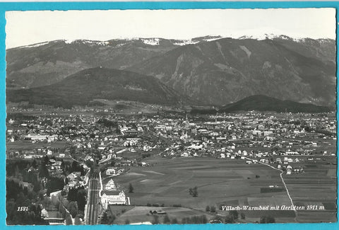 AK Villach Warmbad mit Gerlitzen.