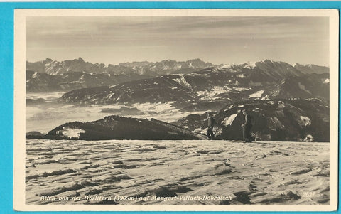 AK Blick von der Görlitzen auf Mangart Villach Dobratsch. (1933)