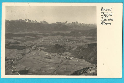 AK Blick auf Villach und Julische Alpen. (1940)