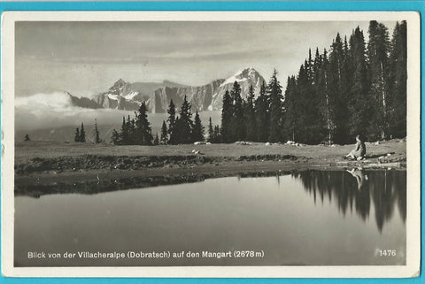 AK Blick von der Villacheralpe (Dobratsch) auf den Mangart. (1930)