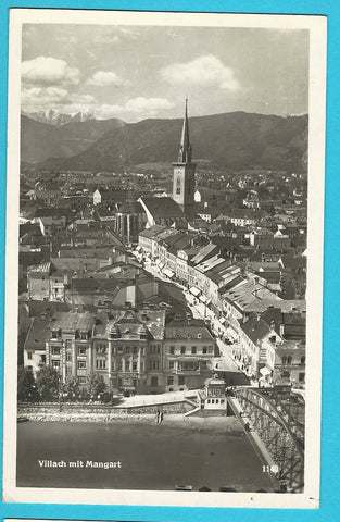 AK Villach mit Mangart.