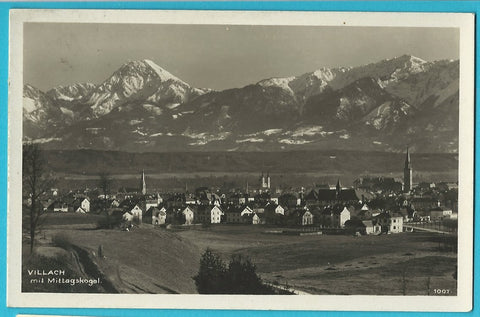 AK Villach mit Mittagskogel. (1933)