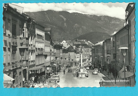 AK Villach. Hauptplatz mit Gerlitzen.