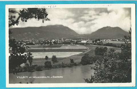 AK Villach mit Villacheralpe.