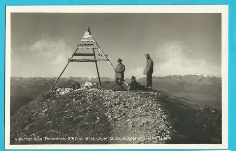 AK Villacher Alpe (Dobratsch). Blick gegen Großglockner und Hohe Tauern. (1930)
