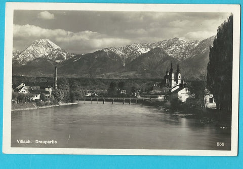 AK Villach. Draupartie. (1929)