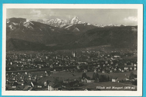 AK Villach mit Mangart. (1941)
