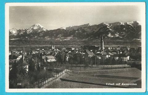 AK Villach mit Karawanken. (1940)