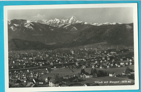 AK Villach mit Mangart. (1935)