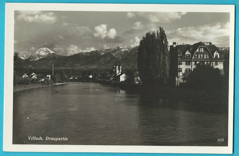 AK Villach, Draupartie. (1934)